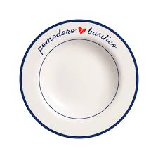 Cj 6 Prato Fundo Aquarelle em Cerâmica Amore