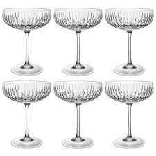 Jogo de 6 Taças em Cristal Strauss Maria Antonieta Decorada 255 ml