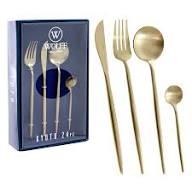 Faqueiro 24pcs Aço Inox Kyoto Rose