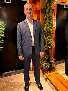 Terno Pontilhado Azul