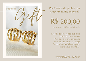 Gift Voucher/Cartão de Presente - 200,00 reais