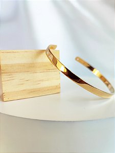 Bracelete chapa lisa com design minimalista -  Paula