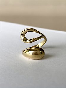Anel espiral bold vazado regulável - Simone