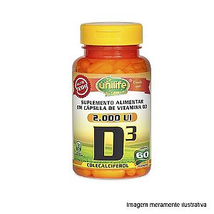 Vitamina D3 - Colecalciferol 60 caps