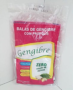 Bala de Gengibre com Própolis Zero Açúcar 20 g