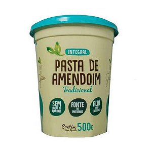 Pasta de Amendoim Integral Tradicional - Sem adição de açúcares - 500g