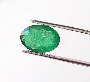 Pedra Esmeralda Lapidada Oval  - Cut Emerald quality Oval Form