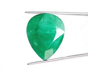 Pedra Esmeralda Lapidada Gota - Cut Emerald quality Heart Form
