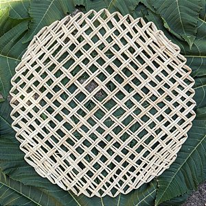 SOUSPLAT EM PALHA DE MILHO 32 CM VAZADO