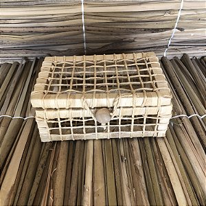 Min caixa retangular palha