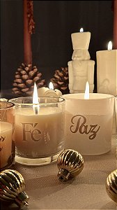 Vela Vidro Palavra Fé