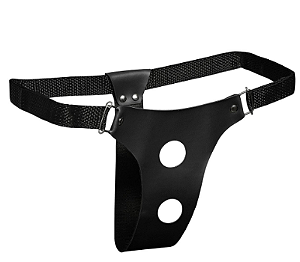 Cinto Duplo em Courvin com Regulagem 3cm de Diametro 2 Furos