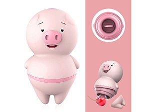 VIBRADOR E ESTIMULADOR DE CLITÓRIS PIG RECARREGÁVEL