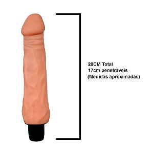 PROTESE EM CYBER SKIN COM VIBRO 17x4cm