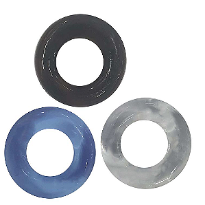 Anel Peniano - Kit com 3 cores - 3,7 cm