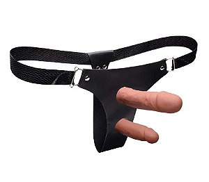 CINTA PENIANA DP COM 2 PÊNIS DE BORRACHA DOMINATRIXXX