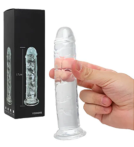 PRÓTESE EM SILICONE 17X3,5CM COM VENTOSA