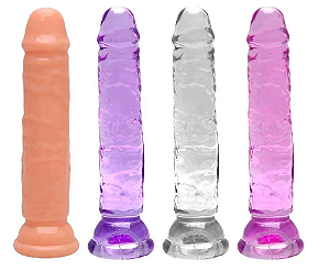 Prótese Plug em silicone com ventosa 15,5x2,8cm