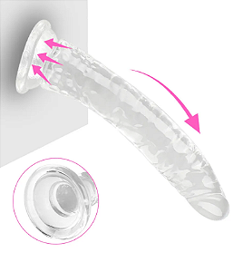 Prótese Plug em silicone com ventosa 15x2,8cm