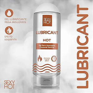 GEL LUBRIFICANTE LUBRICANT HOTMEGA DESLIZANTE EFEITO ESQUENTA 200ML