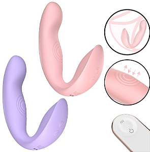 Vibrador de Ponto G e Clitóris com Tapping