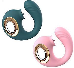 Vibrador de Ponto G e Clitóris com Língua
