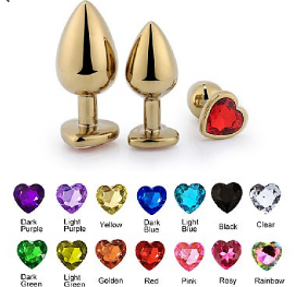 Plug Coração Dourado Pequeno