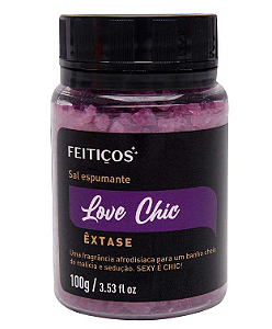 SAIS DE BANHO ESPUMANTE LOVE CHIC ÊXTASE 100G FEITIÇOS