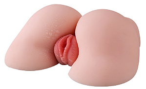 Masturbador de Silicone Realístico Formato Quadril Vagina e Anus 23X24cm