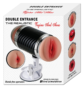 Masturbador Realístico Formato Anus e Vagina com Base