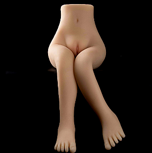 Masturbador Realístico Meio Corpo Feminino em Silicone com Vagina e Anus