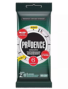 Prudence Preservativo 4X1 Texturizado Retardante 06 Unidades