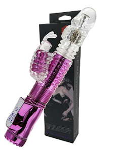 Vibrador Vai e Vem e Rotativo 8 Vibrações á Pilha