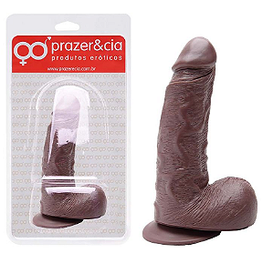 PÊNIS DE BORRACHA MACIÇA 18,2 X 4,3CM