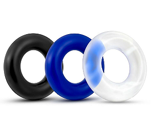 KIT ANÉIS PENIANOS 03 UNIDADES PROLONGADOR DE EREÇÃO