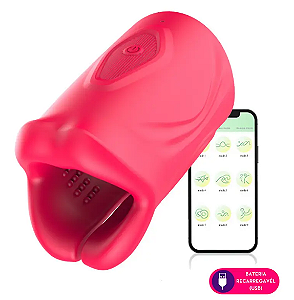 Masturbador em formato de boca por aplicativo