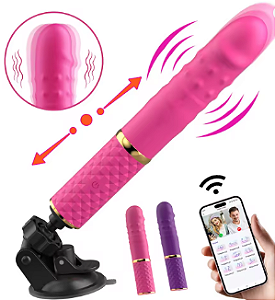 Mini vibrador vai e vem com ventosa