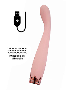 Vibrador Estimulador Ponto G - 10 modos de vibração - Recarga via USB