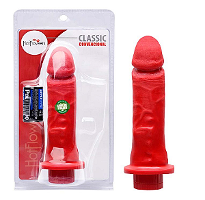 PÊNIS VIBRADOR CONTROLE INTERNO 16 X 4CM HOT FLOWERS