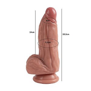 Pênis Realístico - Big Grosso com Ventosa - 20,2 X 5,1 cm