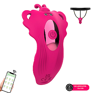 Vibrador de calcinha por aplicativo com cinta ajustável