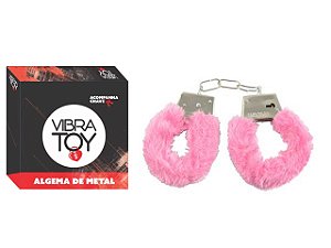 Algema Metal com capa em pelúcia