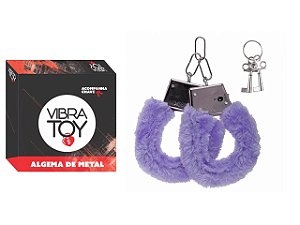Algema Metal com capa em pelúcia