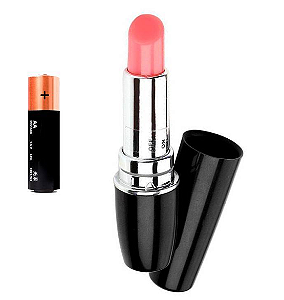 VIBRADOR EM FORMATO DE BATOM Á PILHA