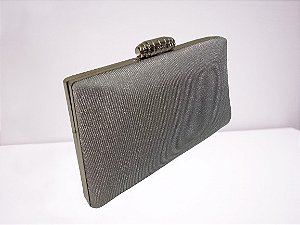 Carteira clutch PRATA, alça tiracolo corrente opcional