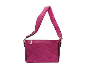 Bolsa PINK, detalhe frontal com relevos geográficos