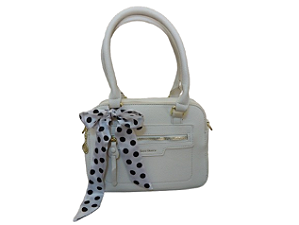 Bolsa OFF-WHITE, lencinho poa detalhe amarrado