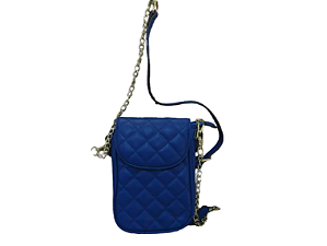 Bolsa AZUL ROYAL, detalhes em costura matelassê