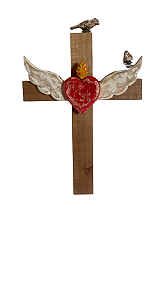 Cruz Coração Giga (60x45)
