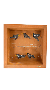 Casinha Passarinho Preta e Branca (25x25x10)